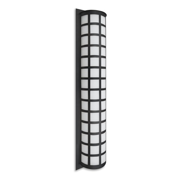 Besa Lighting Scala 40 Outdoor Sconce, White Acrylic, Black Finish, 3x60W Incandescent SCALA40-WA-BK - main
